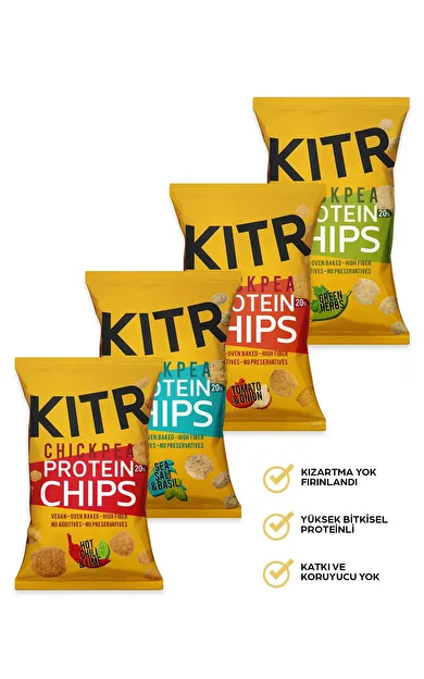 KITR Karışık Yüksek Proteinli Cips Paketi 4x50g